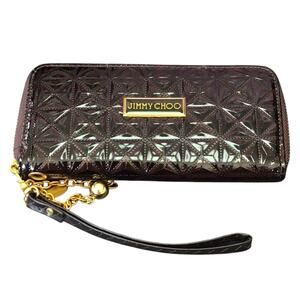 Brown Jimmy Choo Zip around wallet